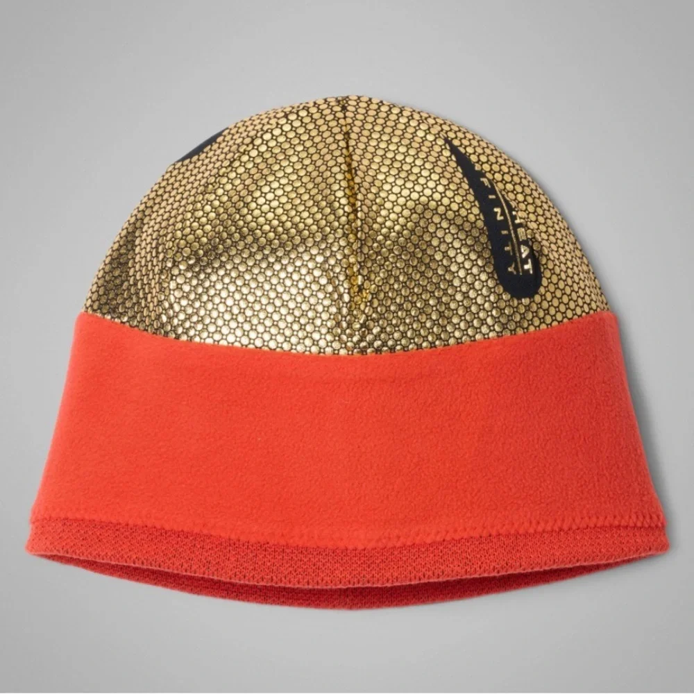 Columbia Titanium Red Knit Beanie with Black Lettering